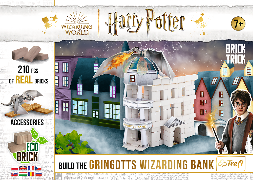 Levně BRICK TRICK Harry Potter: Gringottova kouzelnická banka M 210 dílů - Trefl