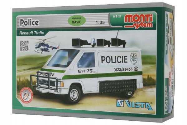 Levně Stavebnice Monti System MS 27 Police Renault Trafic 1:35 v krabici 22x15x6cm