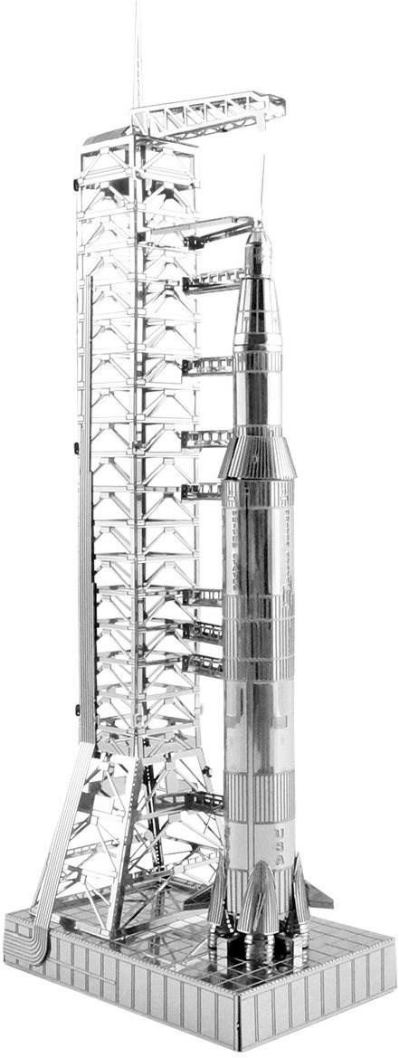 Levně Metal Earth 3D kovový model Apollo Saturn V s rampou