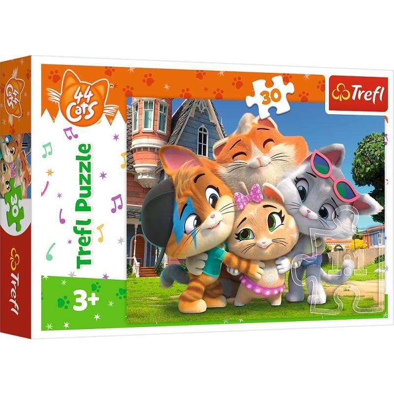Levně Trefl Puzzle 44 koček: Přátelství 30 dílků