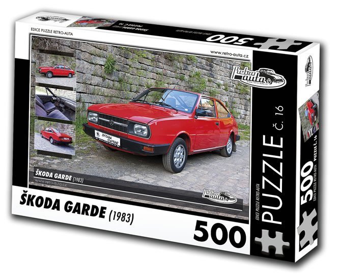 Retro auta Puzzle č. 16 - ŠKODA GARDE (1983) - 500 dílků
