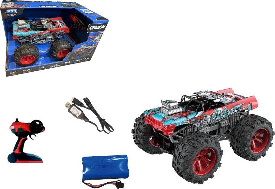 RC 1:12 auto 2.4G Patfoot červené - Alltoys