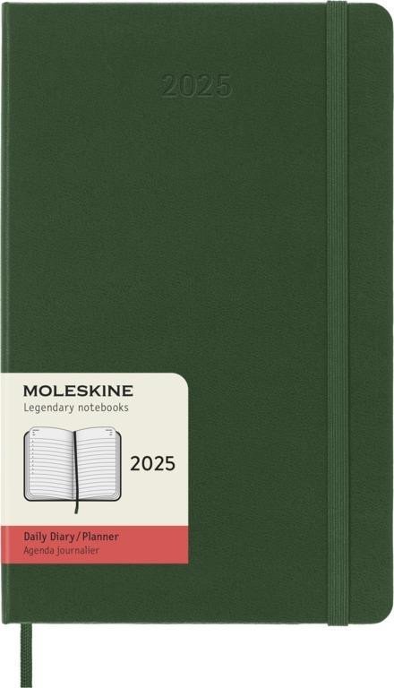 Levně Moleskine Diář 2025 zelený L, denní, tvrdý