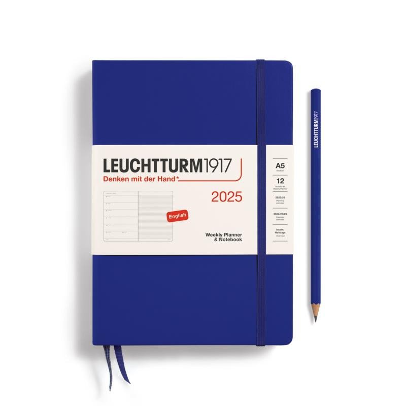 Levně Leuchtturm1917 Weekly Planner &amp; Notebook Medium (A5) 2025 Ink