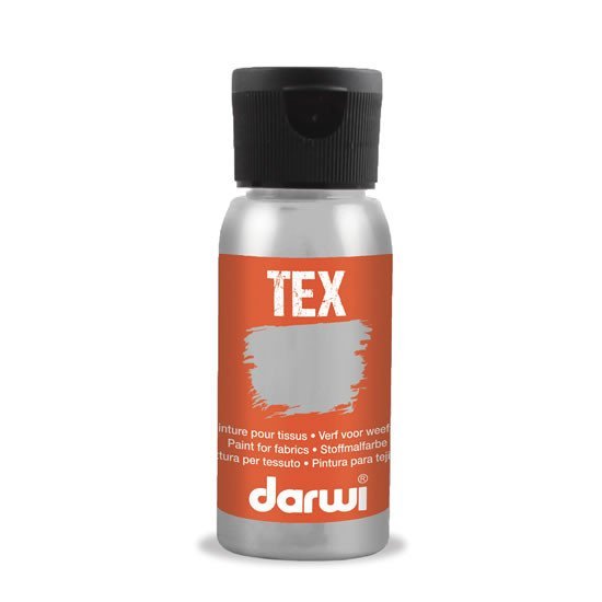 Levně DARWI TEX barva na textil - Metalická stříbrná 50 ml