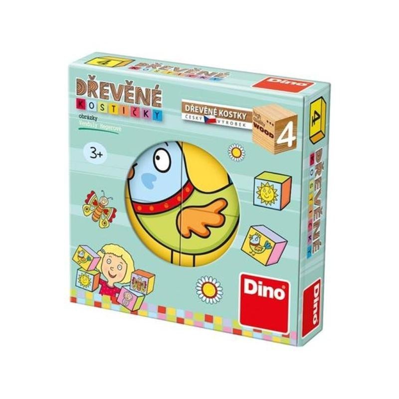 Kostičky Pro Nejmenší Dětičky 4 ks - Dino