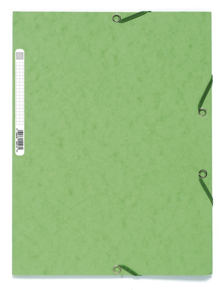 Levně Spisové desky s gumičkou A4 prešpán 400 g/m2 - světle zelené