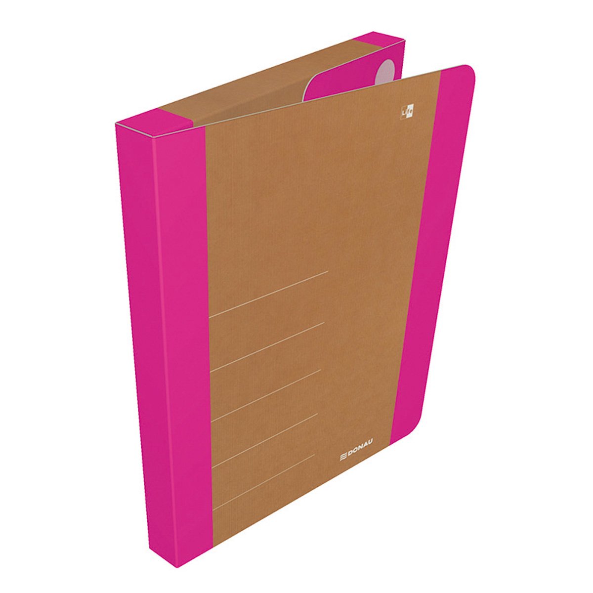 DONAU Box na spisy DONAU LIFE, A4, karton, neonově růžový