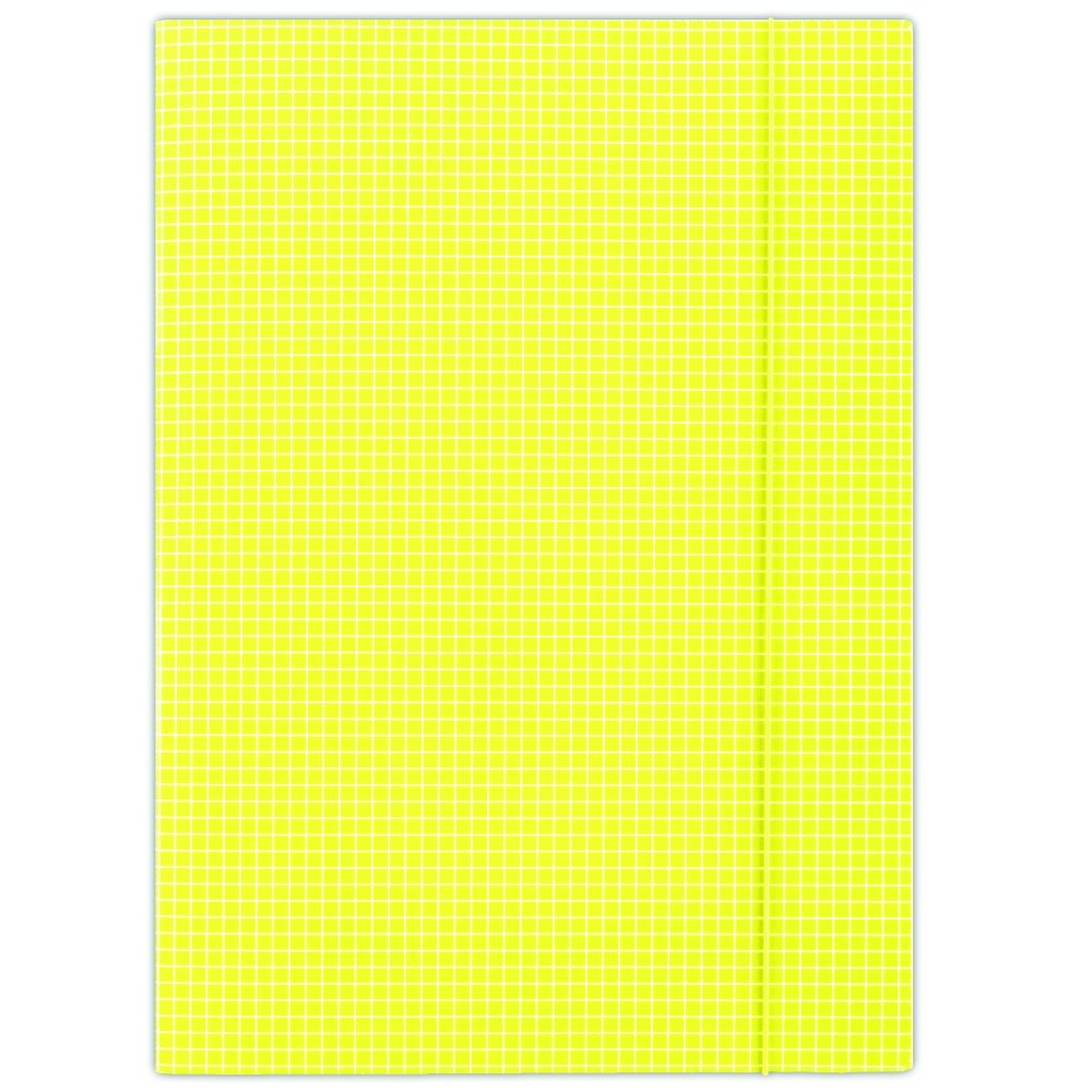 Levně DONAU spisové desky s gumičkou, A4, lepenka, kostka, žluté