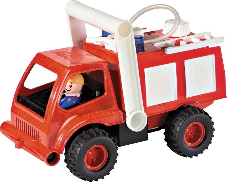 Levně Auto hasiči aktivní s figurkou plast 26cm stříkací vodu 24m+ - Lena