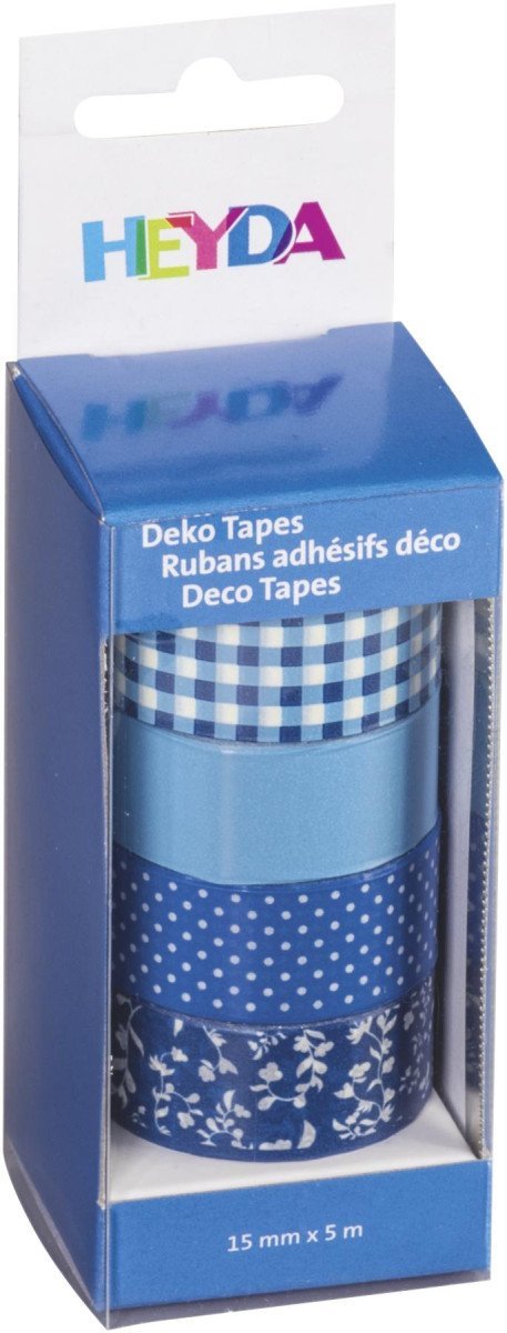 Levně HEYDA Sada papírových pásek - modrý mix 1,5 cm x 5 m