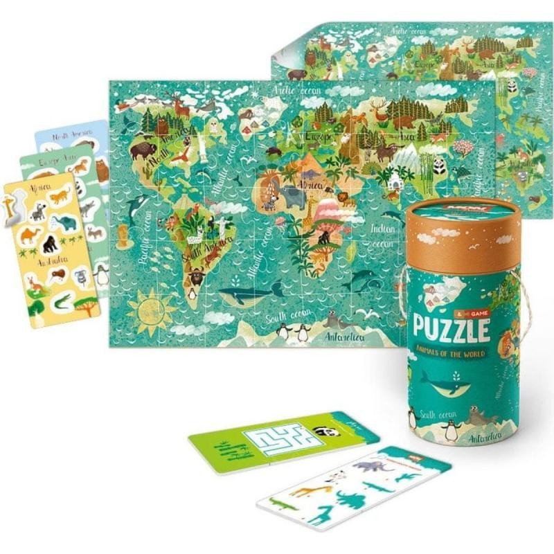 Levně Dodo Puzzle a aktivity - Zvířata světa 40 dílků