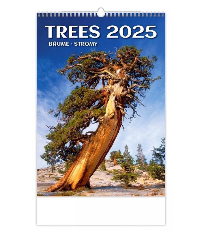 Kalendář nástěnný 2025 - Trees / Bäume / Stromy