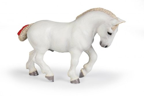 Levně Kůň Percheron bílý