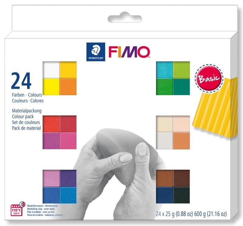 Levně FIMO Soft sada 24 barev x 25 g - basic