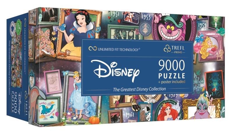 Levně Puzzle Disney: V průběhu let 9000 dílků