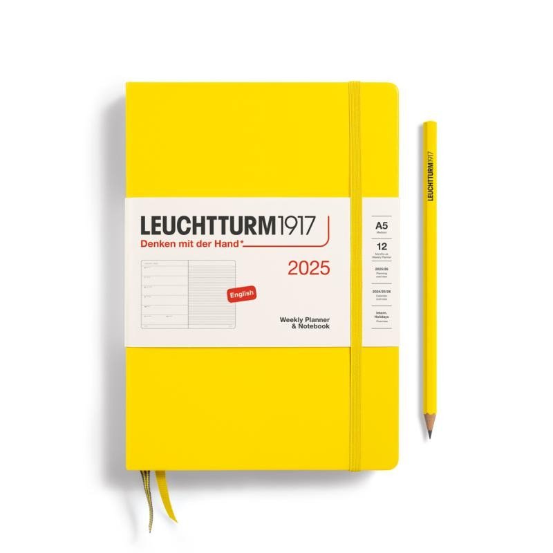 Levně Leuchtturm1917 Weekly Planner &amp; Notebook Medium (A5) 2025 Lemon