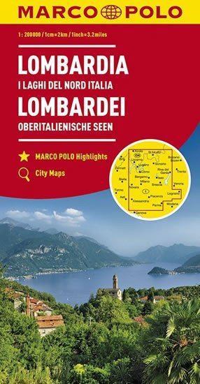 Levně Itálie č.2 - Lombardie mapa 1:200T