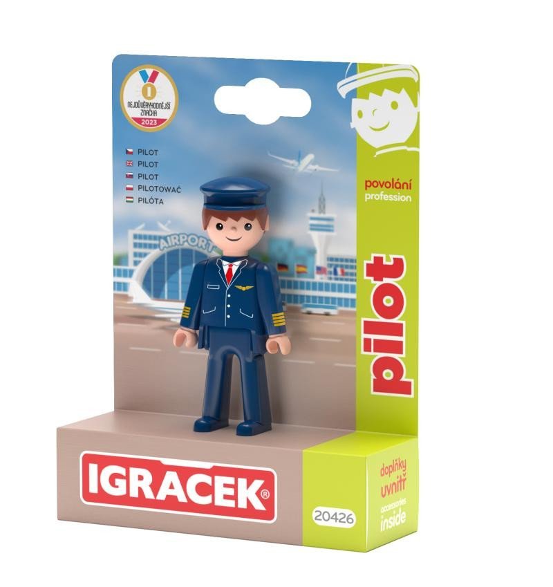 Levně Igráček Pilot - figurka s příslušenstvím