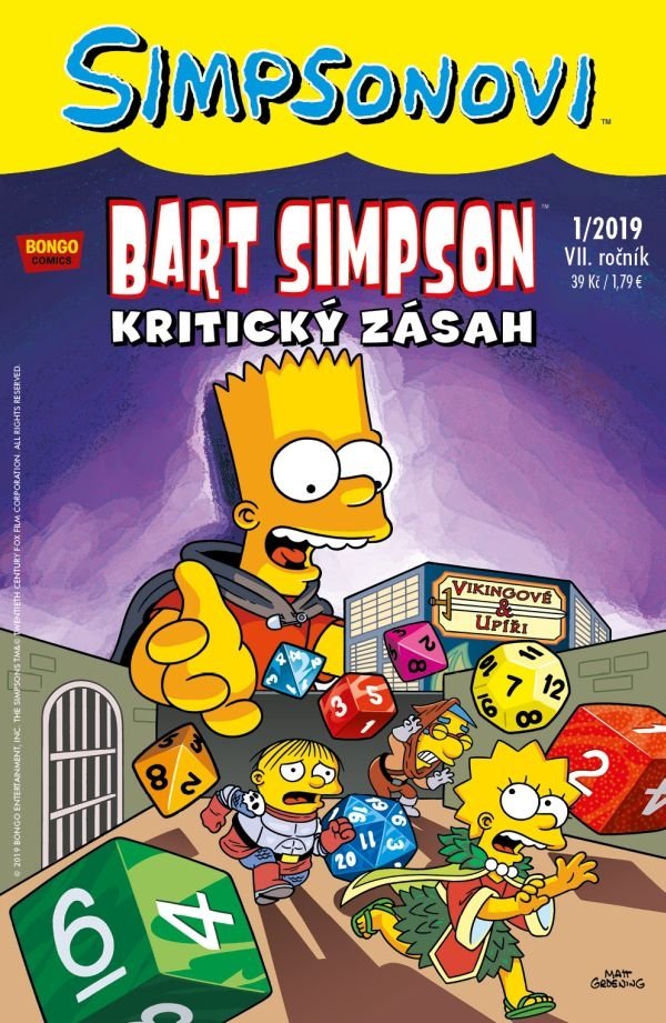 Simpsonovi - Bart Simpson 1/2019 - Kritický zásah - autorů kolektiv