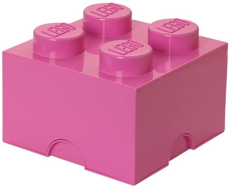 Levně Úložný box LEGO 4 - růžový