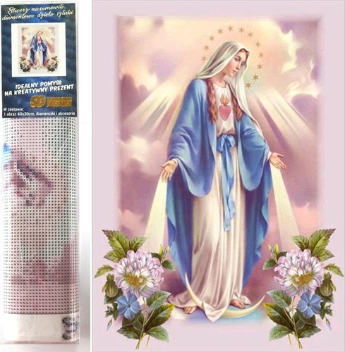 Levně Diamantové malování Panna Marie