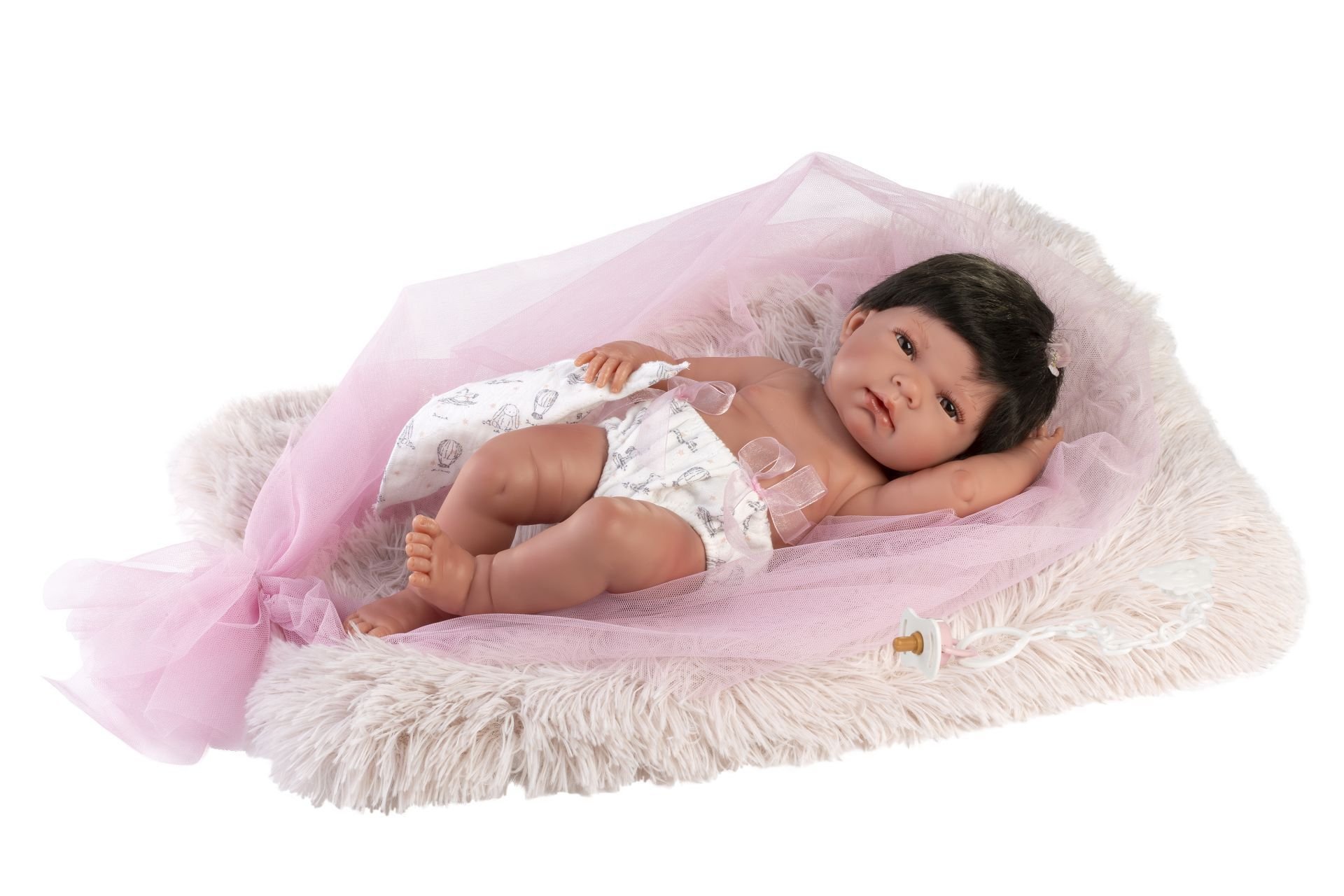 Levně Llorens 73804 NEW BORN HOLČIČKA - realistická panenka miminko s celovinylovým tělem - 40 cm