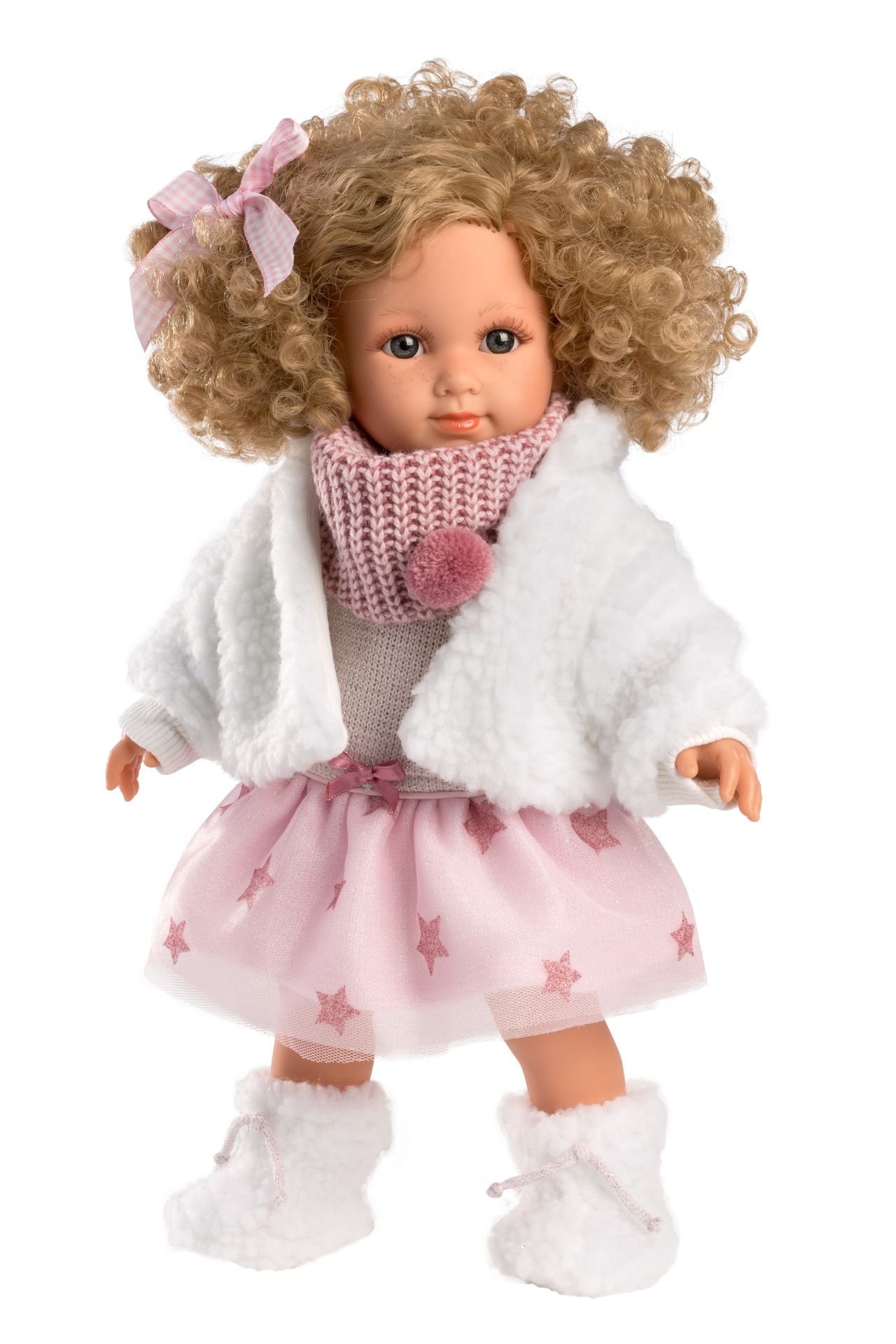 Levně Llorens 53542 ELENA - realistická panenka s měkkým látkovým tělem - 35 cm