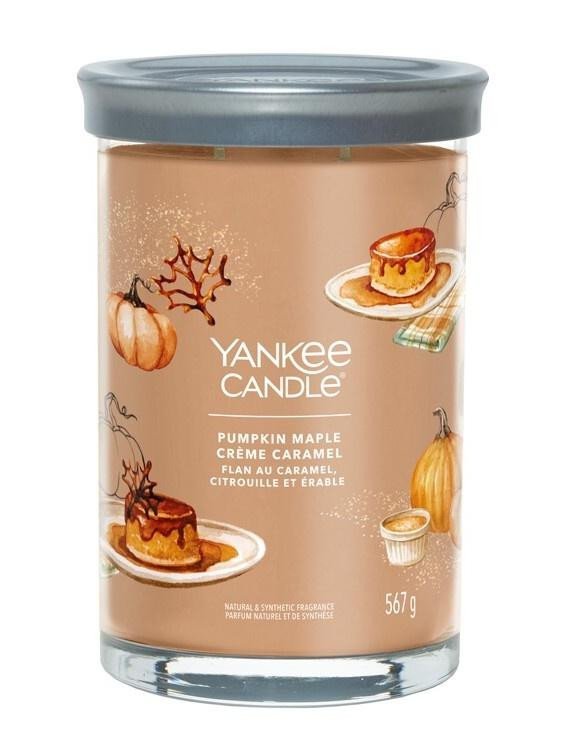 Levně YANKEE CANDLE Pumpkin Maple Creme Caramel svíčka 567g / 2 knoty (Signature velký)