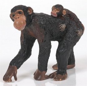 Levně Šimpanz samice a mládě