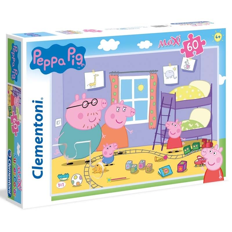 Levně Clementoni Puzzle Maxi Prasátko Peppa / 60 dílků - Clementoni