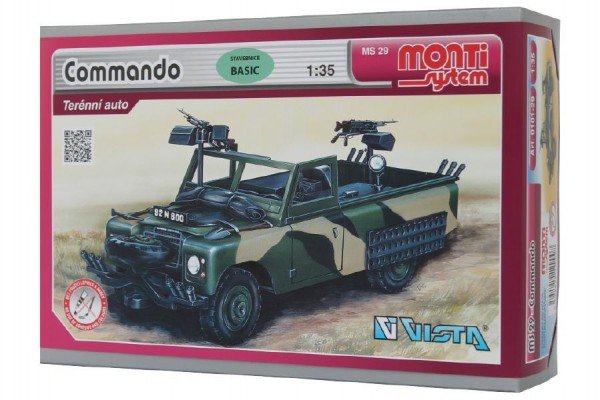 Levně Stavebnice Monti System MS 29 Commando Land Rover 1:35 v krabici 22x15x6cm