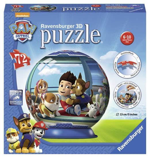 Levně Puzzle-Ball Tlapková Patrola 72 dílků