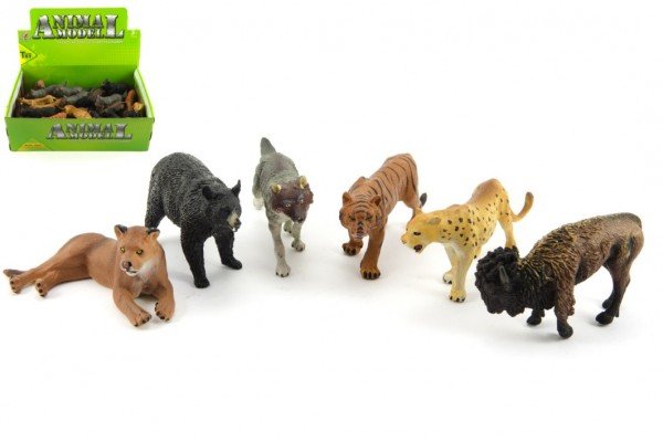 Zvířátka safari ZOO plast 10cm mix druhů 24ks v boxu