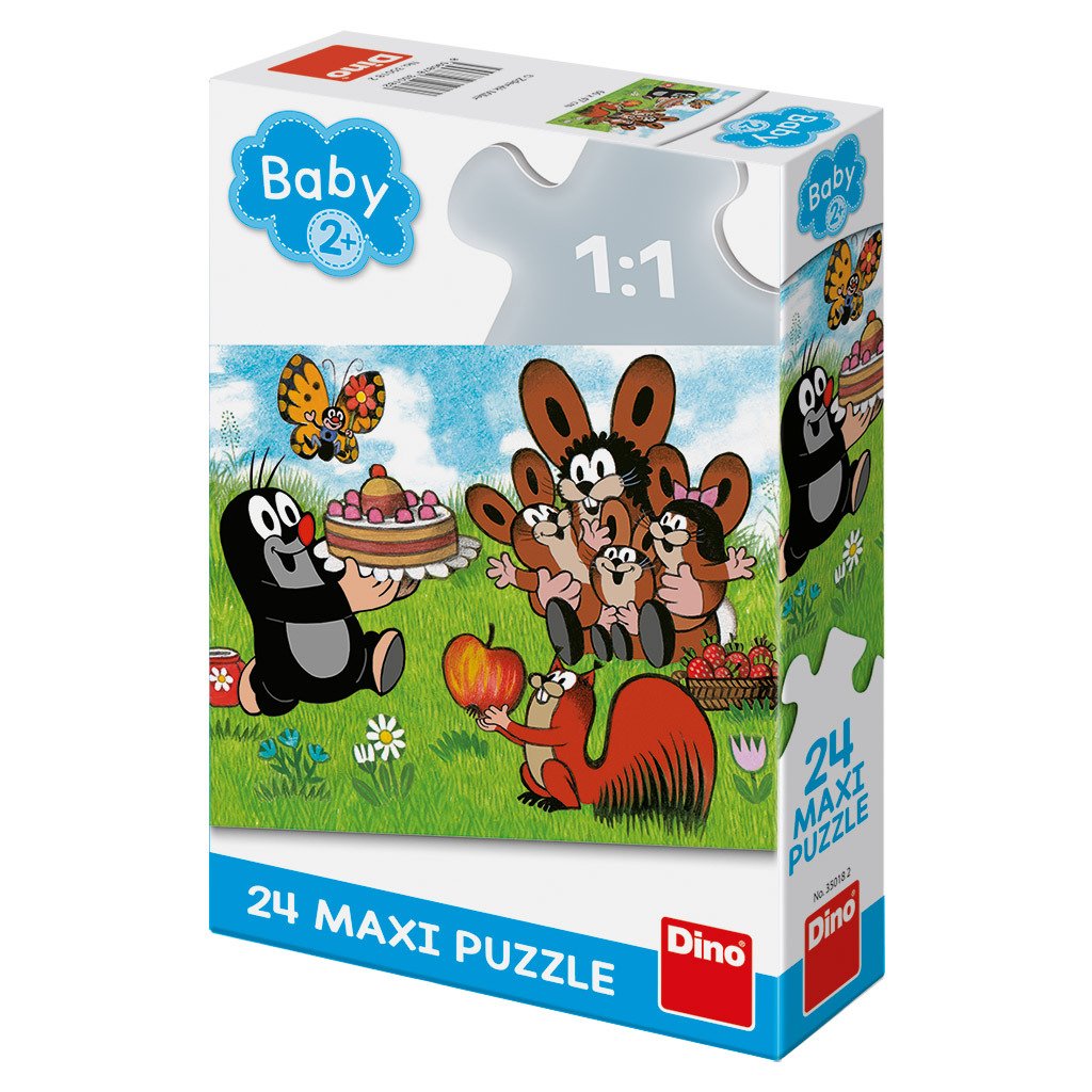 Krtek slaví narozeniny: maxi puzzle 24 dílků - Dino