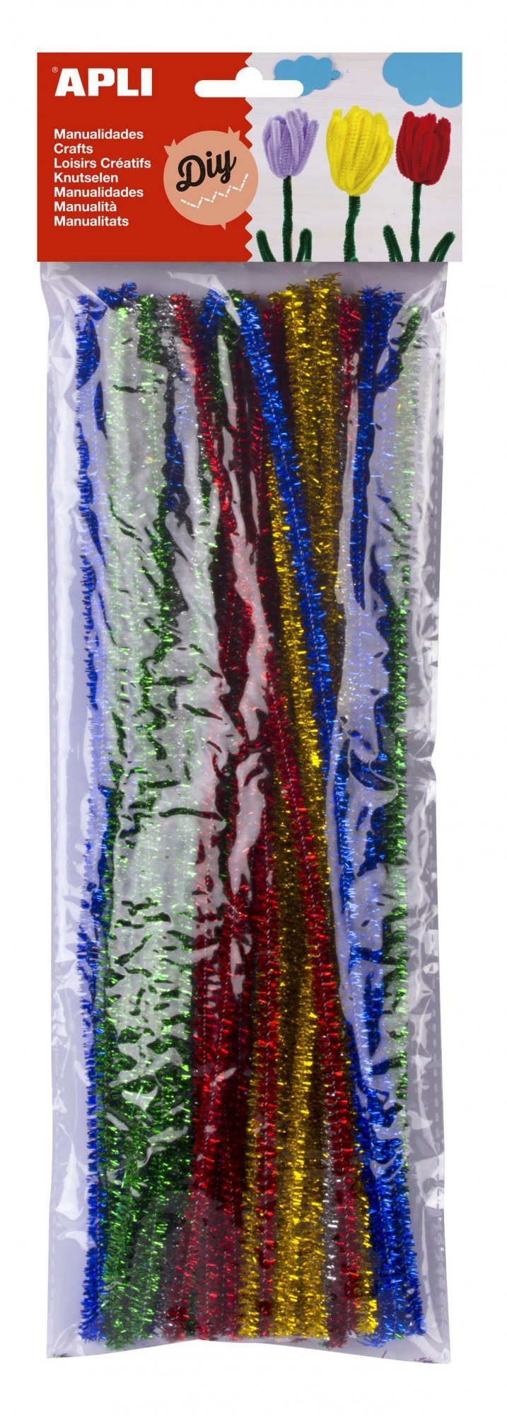 Levně APLI modelovací drátky se třpytkami 30 cm - mix barev 50 ks