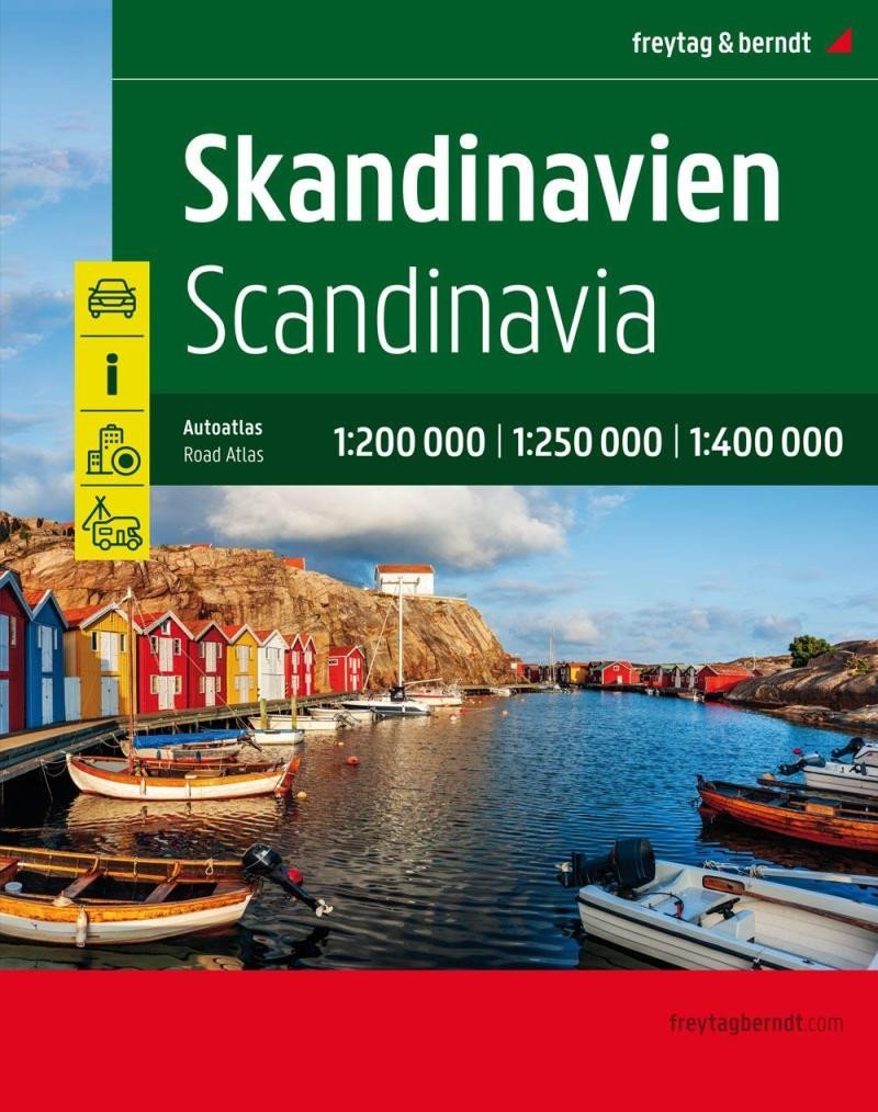 Levně Skandinávie 1:200 000 - 1:400 000 / autoatlas