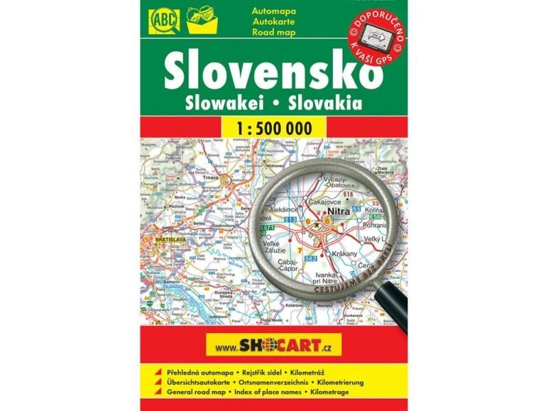 Levně Slovensko automapa 1:500 000 (velké písmo)