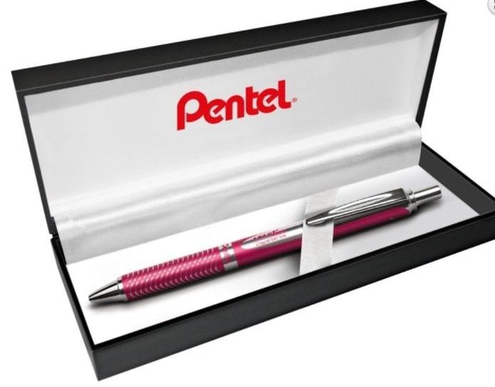 Levně Pero gelové Pentel EnerGel BL407 - červené 0,7mm v dárkové krabičce