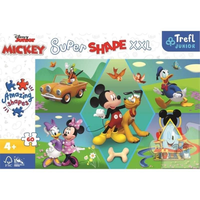 Levně Trefl Puzzle Super Shape XXL Mickey Mouse: Zábava 60 dílků