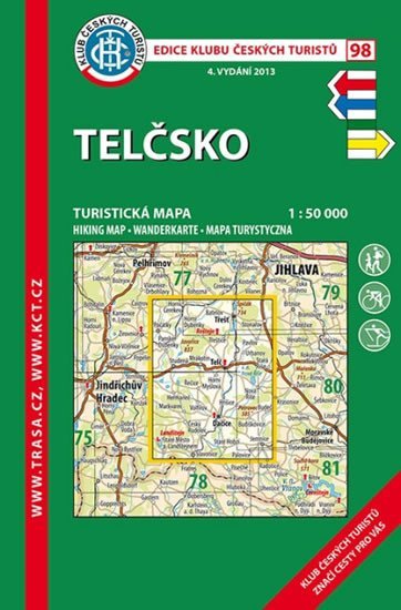 Levně Telčsko /KČT 98 1:50T Turistická mapa
