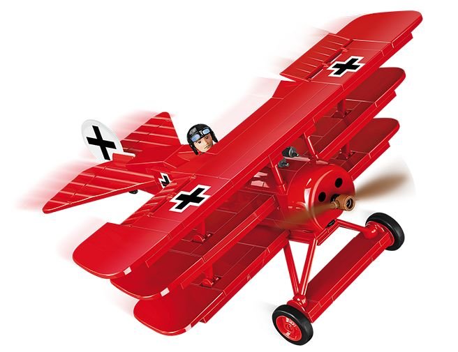 Levně COBI 2986 Great War Fokker Dr. I Red Baron, 1:32, 174 k, 1 f
