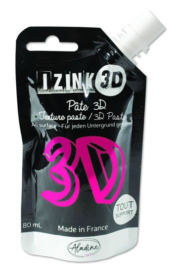 Levně Reliéfní pasta 3D IZINK - rose, zářivě růžová, 80 ml