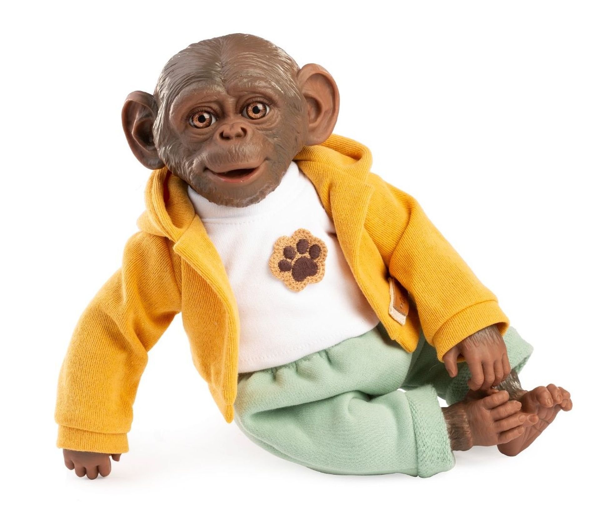 Levně Guca 988 REBORN OPIČKA - realistická opička miminko s měkkým látkovým tělem - 32 cm