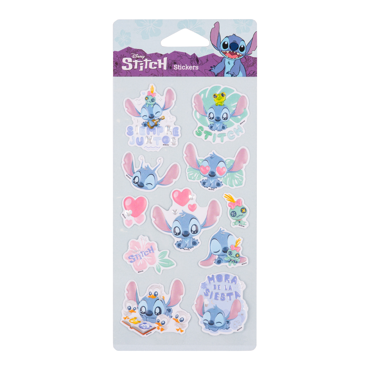 Levně Colorino Pop-Up samolepky Stitch Pastel 1, mix motivů a velikostí