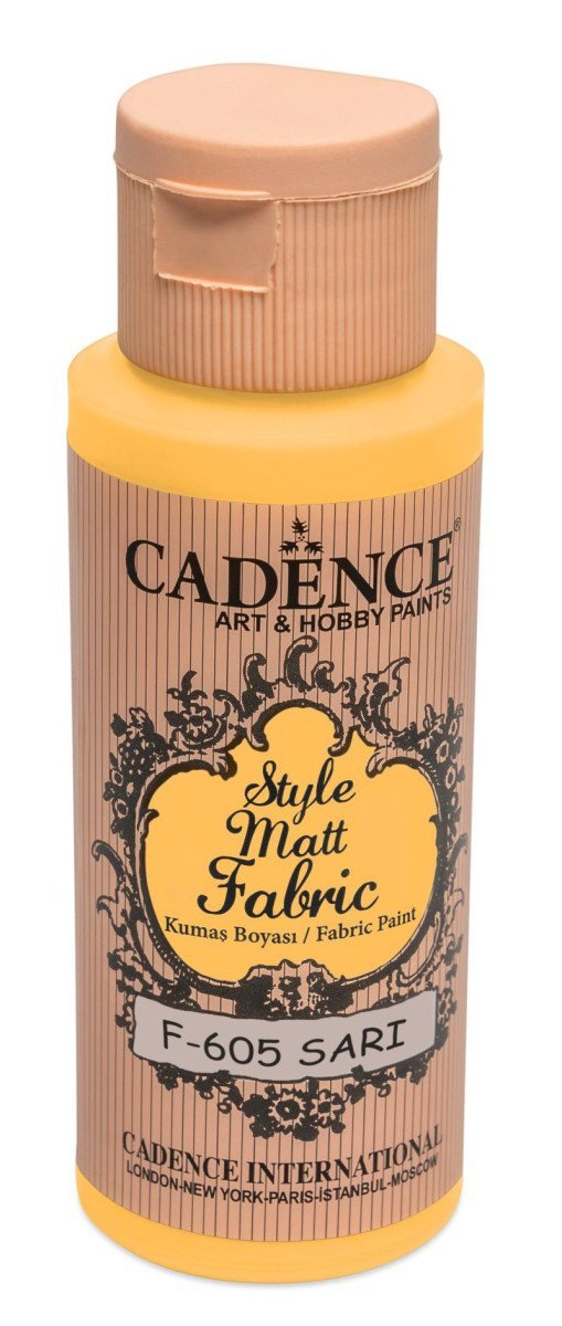 Levně Textilní barva Cadence Style Matt Fabric - tmavě žlutá / 50 ml