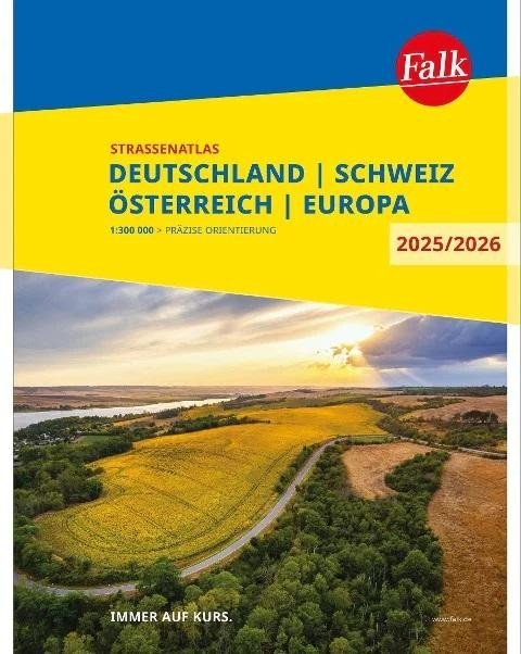 Levně Německo, Rakousko, Švýcarsko 1:300 000 / atlas Falk 25/26 (spirála)