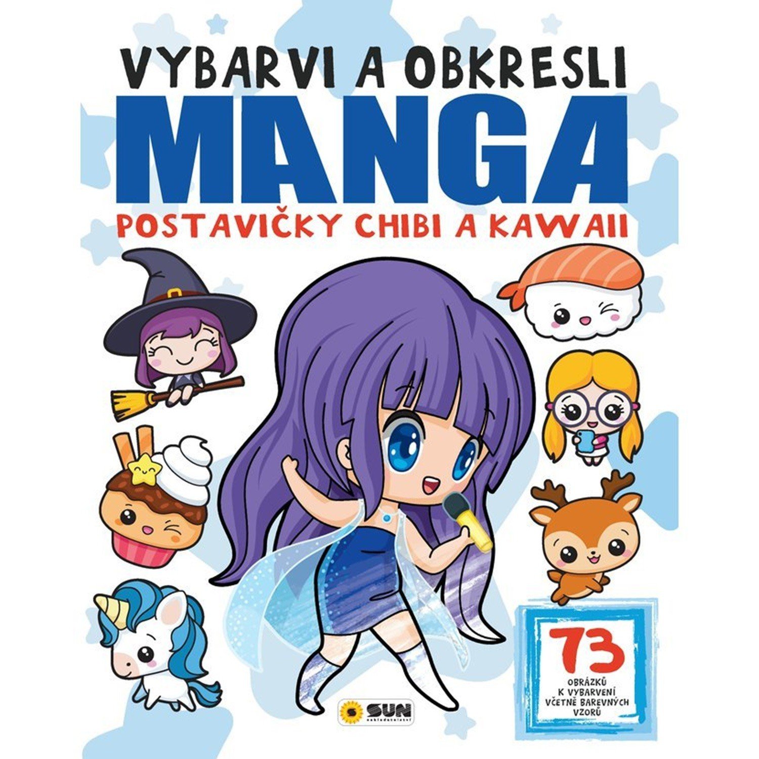 Levně Vybarvi a obkresl - Manga postavičky Chibi a Kawai - různí