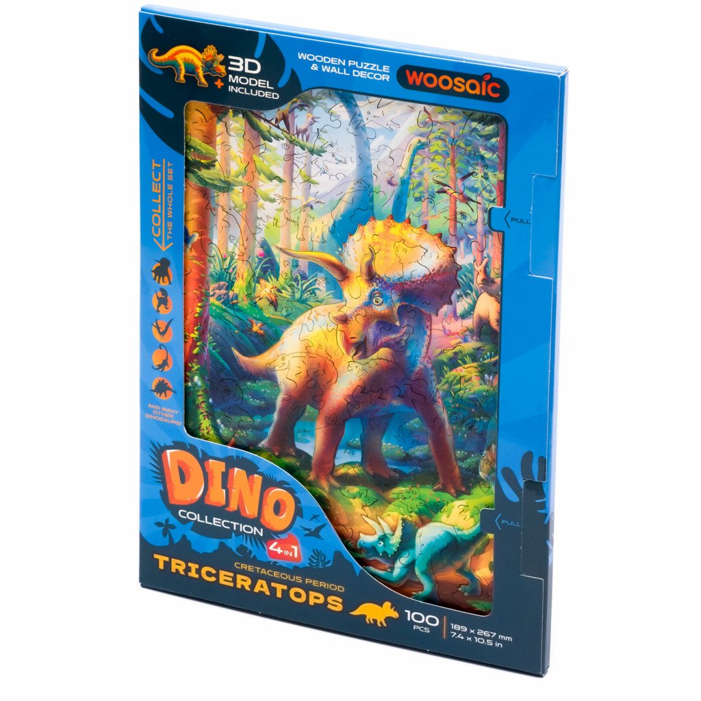Levně Unidragon dřevěné puzzle Dinosaurus -Triceratops - EPEE Unidragon