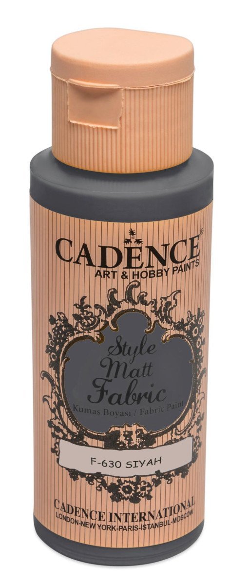 Levně Textilní barva Cadence Style Matt Fabric - černá, black / 50 ml